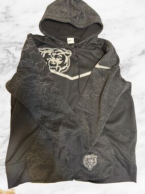 Nike Black Hoodie with White Bear Graphic